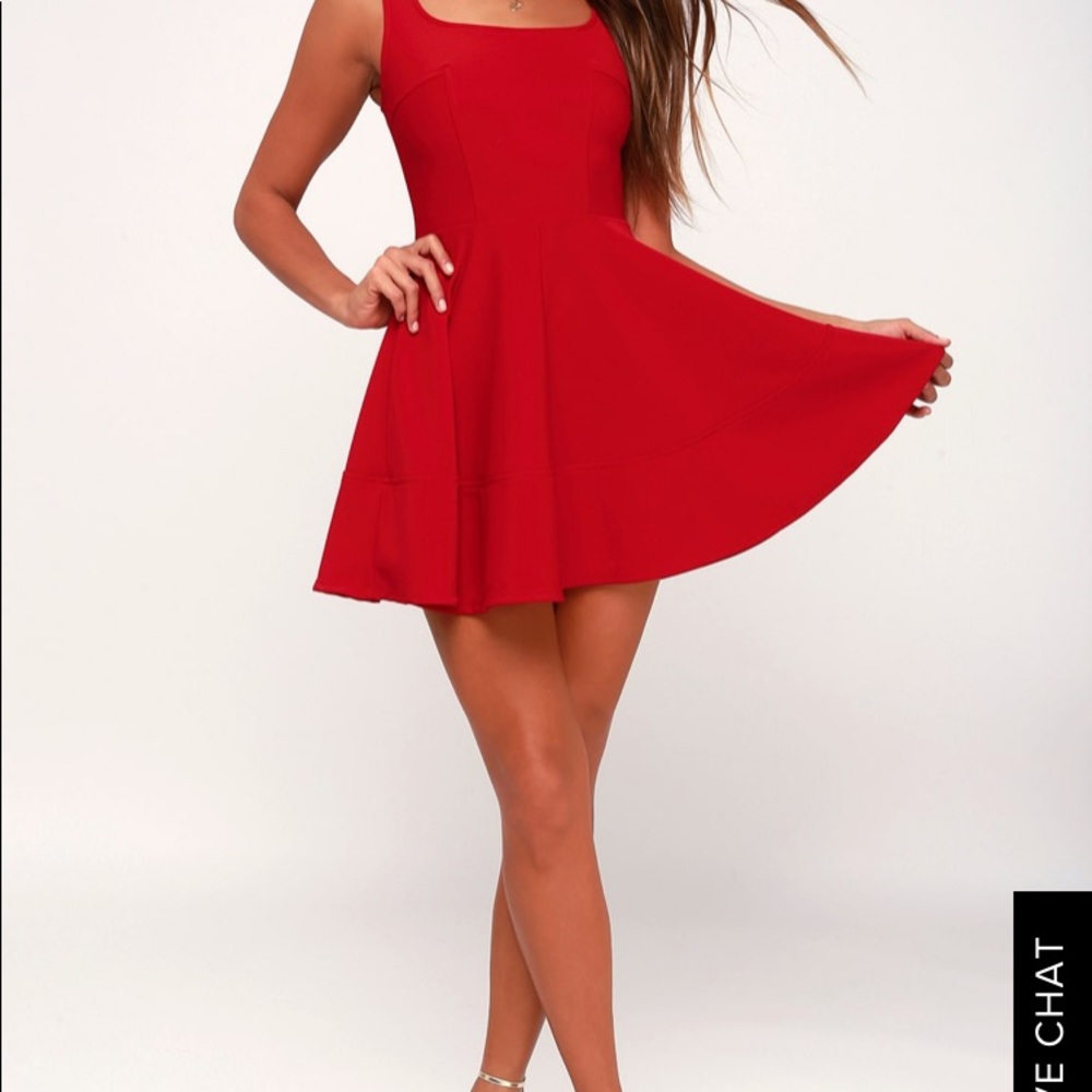 Red Skater Dress